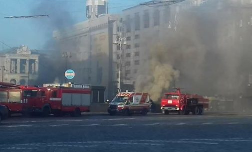 Пожар на Крещатике ликвидировали, но без «света» сидят 80 домов