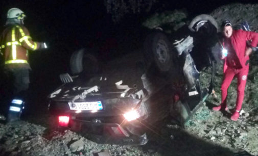 На Закарпатье водитель ВАЗ угодил в кювет и перевернулся