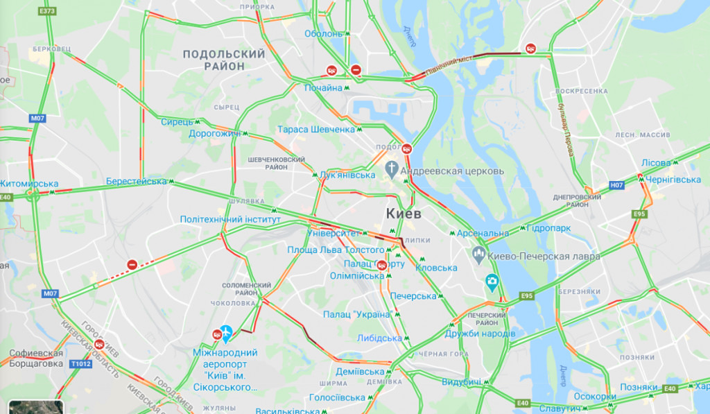 Карта владимира транспорт пробки