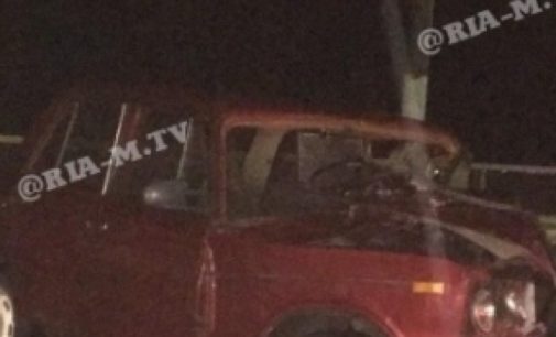 На въезде в Мелитополь произошло жуткое ДТП: машина превратилась в груду металла